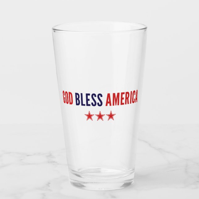 Verre Dieu bénisse l'Amérique (Devant)