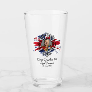 Verre d'image du couronnement King Charles III / T