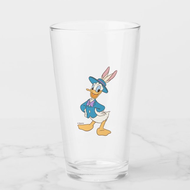 Verre Donald Duck avec Eilles de lapin de Pâques (Devant)