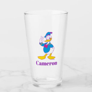 Verre Donald Duck Signe de Paix