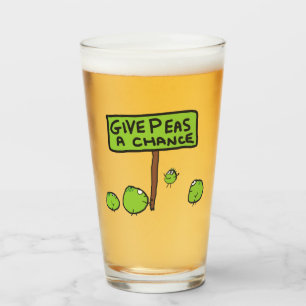 Verre Donnez Une Chance Aux Pois