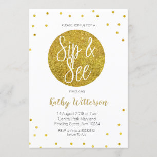 Verre d'or et voir Invitation