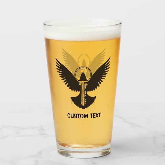 Verre Dove avec clé (Devant (rempli))