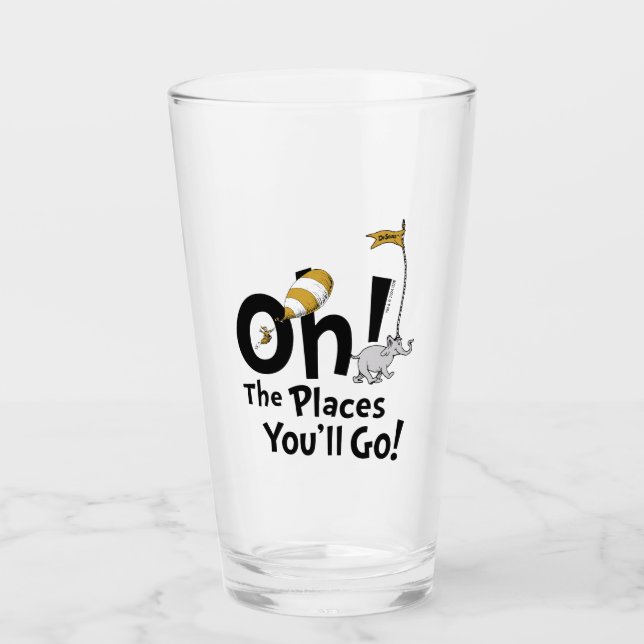 Verre Dr Seuss | Oh, les endroits où vous irez ! Retro (Devant)