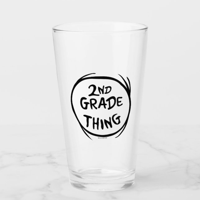 Verre Dr Seuss | Thing One Thing Two - 2nd Grade Thing (Devant)