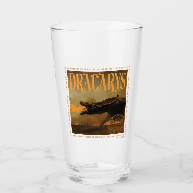 Verre "Dracarys" Drogon Breathing Fire Graphic (Devant)