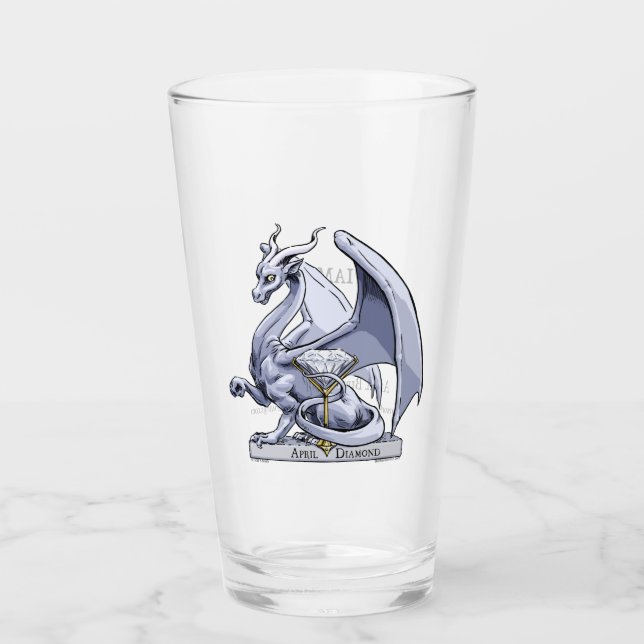 Verre Dragon d'argent : avril Diamant de pierre de naiss (Devant)