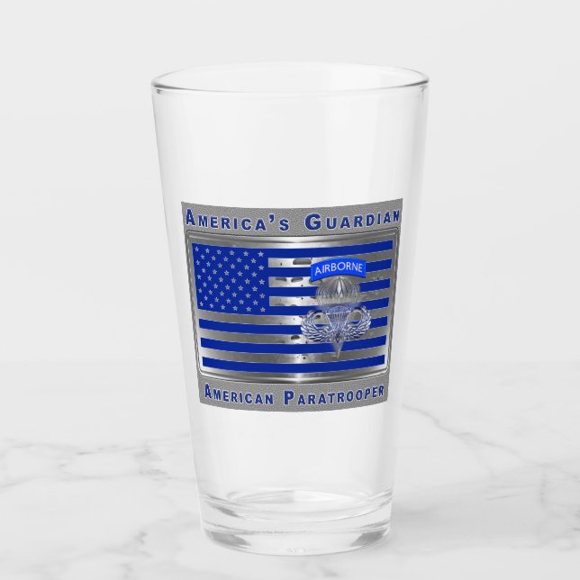 Verre Drapeau américain Parachutiste Steel (Devant)