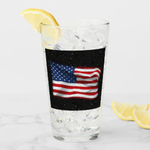 Verre Drapeau américain patriotique États-Unis