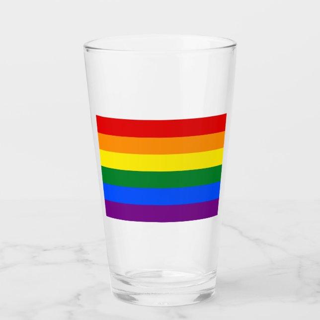 Verre Drapeau arc-en-ciel (LGBT) (Devant)