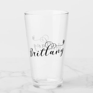 Verre Drapeau breton en coeur, Breton