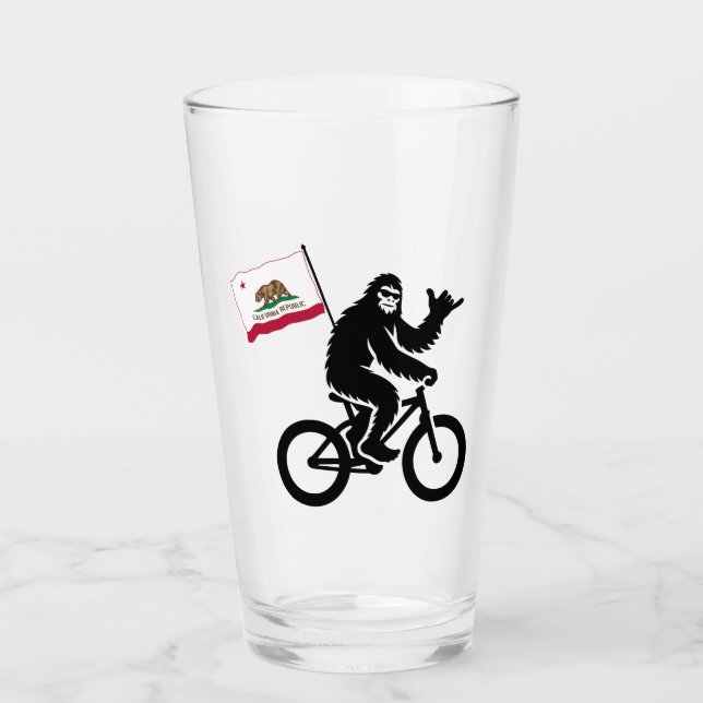 Verre Drapeau californien de Bigfoot Cycling (Devant)