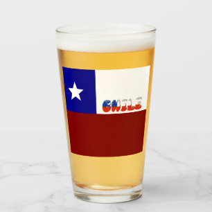Verre Drapeau chilien