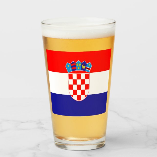 Verre Drapeau croate  (Devant (rempli))