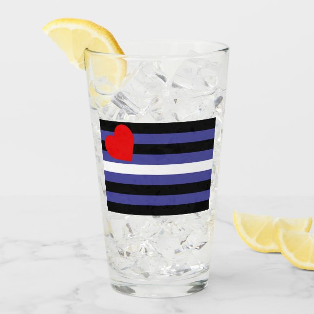 Verre Drapeau de fierté cuir (Devant glace)
