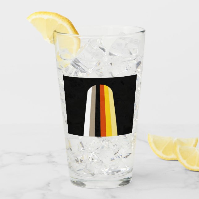 Verre Drapeau de fierté des cheveux longs (Devant glace)