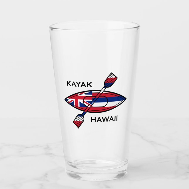 Verre Drapeau de Kayak Hawaii (Devant)