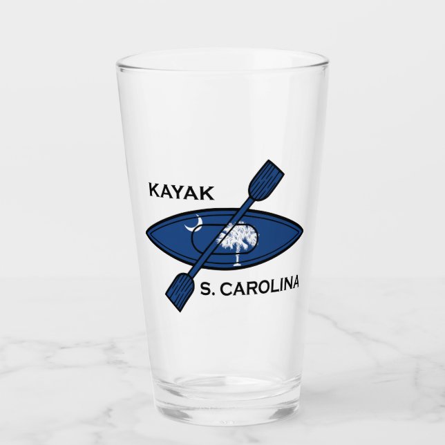 Verre Drapeau de la Caroline du Sud Kayak (Devant)