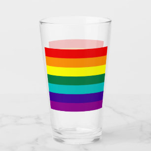 Verre Drapeau de la Fierté arc-en-ciel 7 bandes