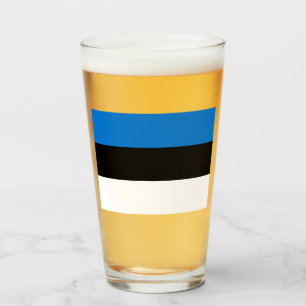 Verre Drapeau de l'Estonie
