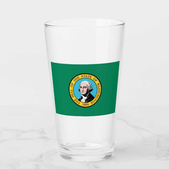 Verre Drapeau de l'État de Washington (Devant)