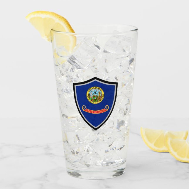 Verre Drapeau de l'Idaho (Devant glace)