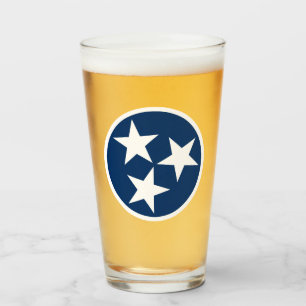 Verre Drapeau d'état du Tennessee Bleu Blancs étoiles