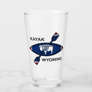 Verre Drapeau du Kayak Wyoming