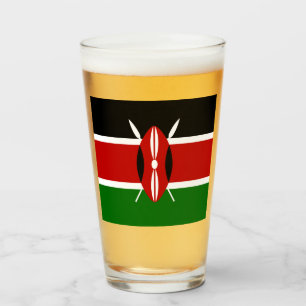 Verre Drapeau du Kenya