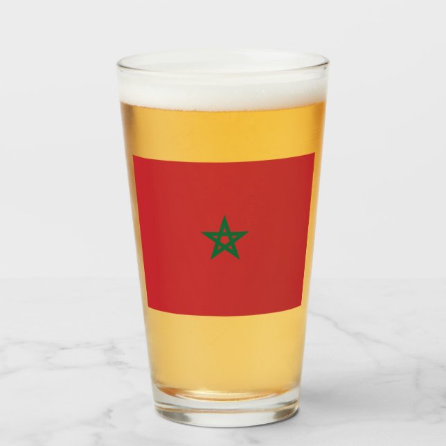 Verre Drapeau du Maroc (Devant (rempli))