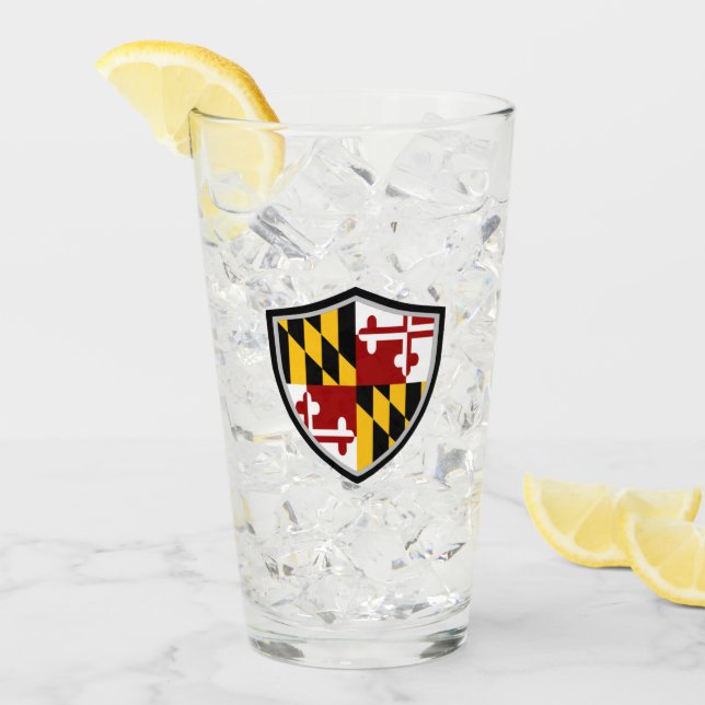 Verre Drapeau du Maryland (Devant glace)