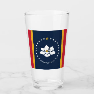 Verre Drapeau du Mississippi - Nouveau Drapeau de Magnol
