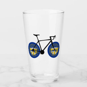 Verre Drapeau du Nebraska à vélo