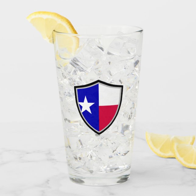 Verre Drapeau du Texas (Devant glace)