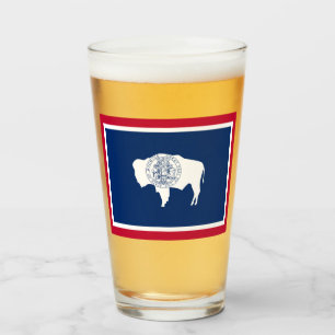 Verre Drapeau du Wyoming