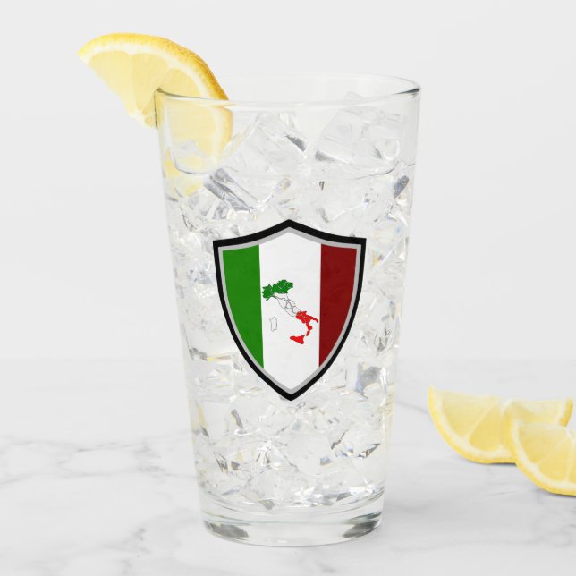 Verre Drapeau italien (Devant glace)