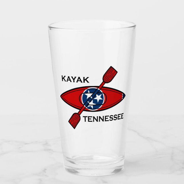 Verre Drapeau Kayak Tennessee (Devant)