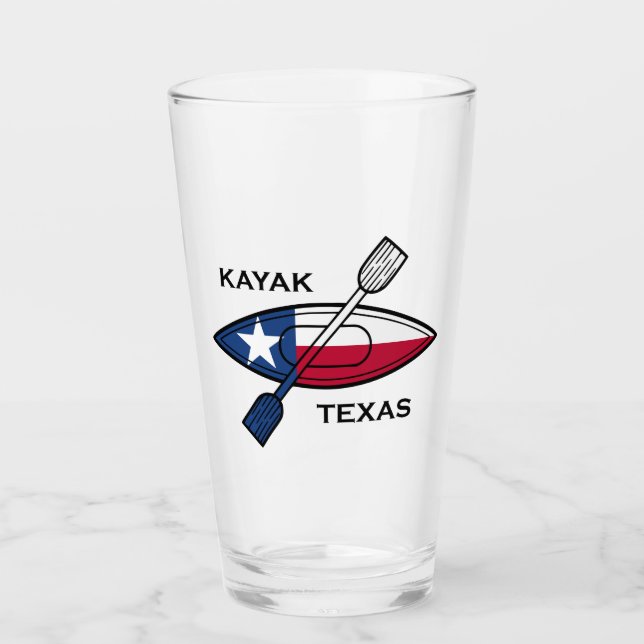 Verre Drapeau Kayak Texas (Devant)