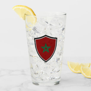 Verre drapeau marocain