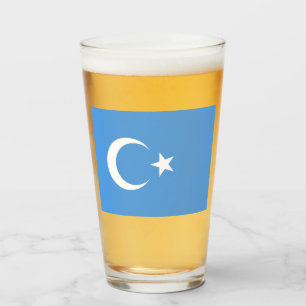 Verre Drapeau ouïghour du Turkestan oriental (Uyghurista