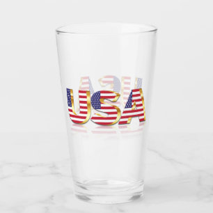 Verre Drapeau Patriotique USA