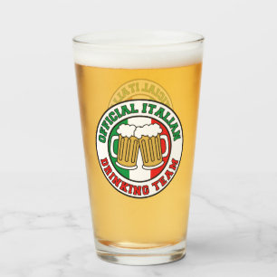 Verre Drapeau potable italien d'équipe de l'Italie