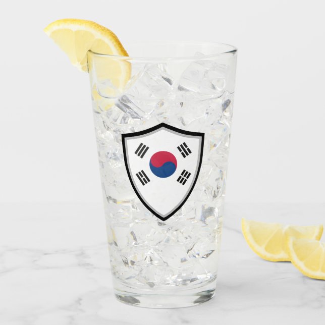 Verre Drapeau sud-coréen (Devant glace)