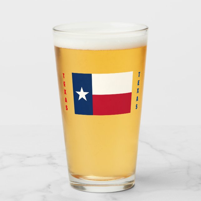 VERRE DRAPEAU TEXAS (Devant (rempli))