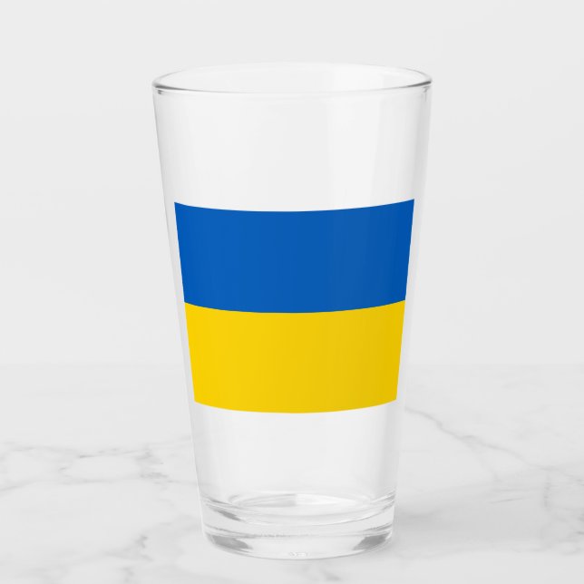 Verre Drapeau ukrainien (Ukraine) (Devant)