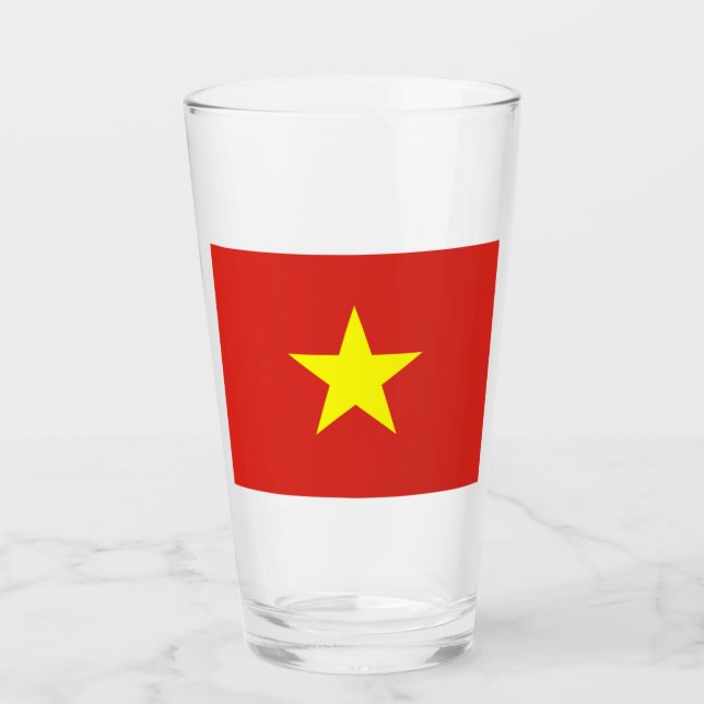 Verre Drapeau vietnamien (Vietnam) (Devant)