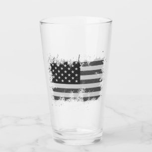 Verre Drapeau vintage des États-Unis déprimé 4 juillet p