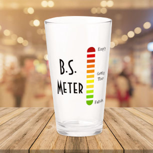 Verre Drôle B.S. Meter Pint Glass - Gag Cadeau pour lui,