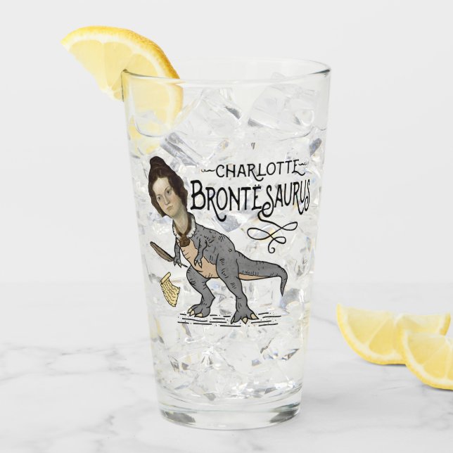 Verre Drôle Charlotte Bronte Saurus Dinosaur Lecteur de  (Devant glace)