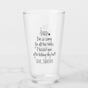 Verre Drôle Chien Papa